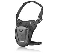Leg Bag Motorcycle Drop Leg Bag Hard Shell Outdoor Casual Waist Bag Hip Bum Fanny Pack Waterproof Tactical Travel Bag for Men Women Motorbike Leg Bag(Black with Logo)