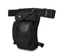 Leg Bag,Thigh Bag Canvas/Nylon Men's Drop Arm Men's Waist Belt Thigh Hip Motorcycle Messenger Shoulder Bag(Black)