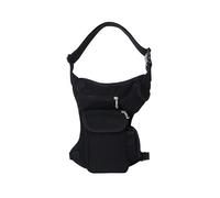 Leg Bag,Thigh Bag Canvas Waist Thigh Sling Bag Motorcycle Riding Hip Fanny Packaging 1pcs(Black)