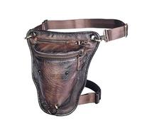 Leg Bag,Thigh Bag Genuine Genuine Leather Men's Design Casual Brown Classic Shoulder Straps Fashion Travel Pants Belt Leg Bags(Dark Coffee)