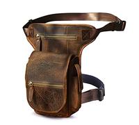 Leg Bag,Thigh Bag Genuine Leather Men's Design Casual Messenger Shoulder Sling Bag Fashion Multifunctional Belt Bag Drop Leg Bag Bag(Brown)