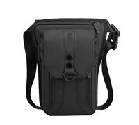 Leg Bag，Thigh Waist Fanny Pack， Nylon Leg Waist Fanny Pack with Adjustable Straps(Black)