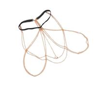 Leg Chain Beach Leg Chain Personalised Lace Stretch Rope Pearl Pendant Leg Chain for Women and Girls(Gold)