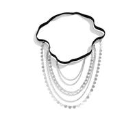 Leg Chain Diamond Elastic Band Thigh Chain Female Personalised Sweet Cool Leg for Women and Girls(Silver)