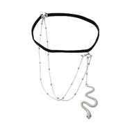 Leg Chain Exaggerated Stretch Long Leg Chain Women Bohemian Multi-Layer Chain for Women and Girls(Silver)