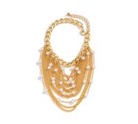Leg Chain Tassel Hip Hop Anklet Women Geometric Chain Shoe Chain for Women and Girls