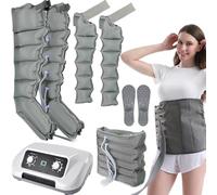 Leg Compression Machine Compression Boots Recovery System Electric Leg Air Compression Massager, Lymphatic Drainage Massagers Legs for Circulation Improvement and Relax Muscle (6 Chambers 2