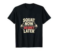 Leg Day Fitness Squat Now Regret Later Gym T-Shirt