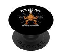 Leg Day Funny Turkey Drumstick Weightlifting Thanksgiving PopSockets Adhesive PopGrip
