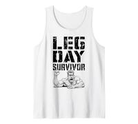 Leg Day Survivor Funny Bodybuilder Gym Squat Training Muscle Tank Top