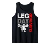 Leg Day Survivor Powerlifting Weights Lifting Workout Train Tank Top