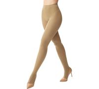 leg elegant Women's 80 Den Microfiber Soft Opaque Tights Pantyhose, Deep Nude, S/M