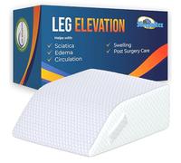 Leg Elevation Pillow for After Surgery, Swelling and Blood Circulation, 7" Memory Foam Leg Elevating Wedge Pillow for Back Hip Foot Ankle Pain Relief, Sciatica, Edema Relief, Washable Cover