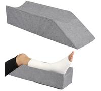 Leg Elevation Pillow, Gray Waterproof, 25.6 x 7.9 x 5.9 in, High Density Sponge Wedge Pillow for Post Activity Recovery, Elevating Leg Rest for Knee, Ankle and Foot Support