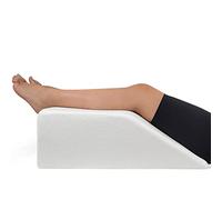 Leg Elevation Pillow with Memory Foam Top - Elevated Leg Rest Pillow for Circulation, Swelling, Knee Pain Relief - Wedge Pillow for Legs, Sleeping, Reading, Relaxing - Removable Washable Cover - 8inch