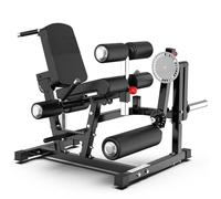 Leg Extension and Curl Machine with Adjustable Seat and Backrest for Home Strength Training and Lower Body Workouts