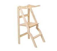 leg&go Zigzag Wooden Folding Auxiliary Tower (Natural Colour)
