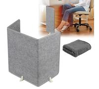 Leg Heater Under Desk with Blanket, Foldable Space Heater Under Desk Heating Pad with Timer and Thermostat Quiet and Small Space Foot Warmer for Office and Home,Grey-General