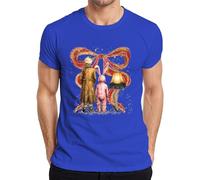 Leg Lamp Pink Rabbit Costume Boy in Coat Christmas Retro Men's T-Shirt, blue, 3XL