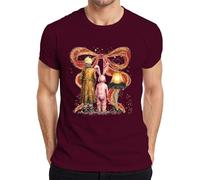 Leg Lamp Pink Rabbit Costume Boy in Coat Christmas Retro Men's T-Shirt, burgundy, 3XL