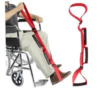Leg Lifter Strap, Long Leg Lifter Adjustable Portable Strap Tensile Resistance Hip Replacement Aids with Padded Handgrips Foot Loop for Wheelchair, Bed, Car