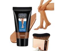 Leg Makeup Full Coverage and Brush Bundle, Leg Makeup To Cover Veins For Mature Skin, Waterproof No Transfer Leg Make Up Concealer Long Lasting Smooth Tone Leg And Body Scar Cover Up
