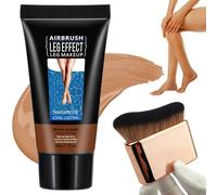 Leg Makeup Full Coverage & Brush Bundle,Leg Makeup To Cover Veins Concealer For Mature Skin,Long Lasting Smooth Tone Body Make up,Washable Off Instant Tan Water resistant No Transfer (#03)
