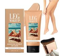 Leg Makeup Full Coverage Waterproof No Transfer Leg Makeup To Cover Veins Concealer For Mature Skin Smooth Tone Body Mak eup Long Lasting Leg And Body Scar Cover Up (#02) (#02 Brush, One Size)