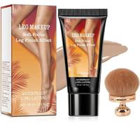 Leg Makeup, Tattoo Cover Up Makeup,Waterproof & Transfer-Resistant Body Foundation, Flawless Coverage for Tattoo Veins, Scars Cover Up & Imperfections, with Applicator Brush, Natural Finish (Medium)