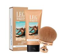 Leg Makeup To Cover Veins, Body Coverage Perfector with Natural Color, Body Concealer For Legs, Waterproof Body Makeup with Body Brush, 48h Long Lasting Wear