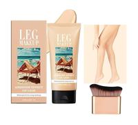 Leg Makeup Waterproof and Brush Bundle- Full Coverage Concealer for Legs and Body,Tattoo Cover Up Makeup, Bruise and Scar Concealer, Lightweight, Sweat Proof, Non Transfer, Easy to Apply (#1)