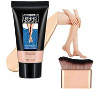 Leg Makeup Waterproof and Brush Bundle- Full Coverage Concealer for Legs and Body,Tattoo Cover Up Makeup, Bruise and Scar Concealer, Lightweight, Sweat Proof, Non Transfer, Easy to Apply (1#)
