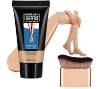 Leg Makeup Waterproof and Brush Bundle- Full Coverage Concealer for Legs and Body,Tattoo Cover Up Makeup, Bruise and Scar Concealer, Lightweight, Sweat Proof, Non Transfer, Easy to Apply (2#)