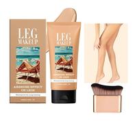 Leg Makeup Waterproof and Brush Bundle- Full Coverage Concealer for Legs and Body,Tattoo Cover Up Makeup, Bruise and Scar Concealer, Lightweight, Sweat Proof, Non Transfer, Easy to Apply