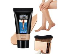 Leg Makeup Waterproof No Transfer Body Concealer Full Coverage With Brush Bundle, Lightweight Long Lasting Smooth Leg Makeup To Cover Veins, Scar, Tattoo