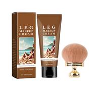 Leg Makeup Waterproof No Transfer,Leg Makeup Lotion With Brush,Body Scar Tattoo Cover Up,Long-Lasting Sweat-Proof Concealer,Leg Make up To Cover Veins & Tattoo, Body Coverage Perfector (Cocoa)