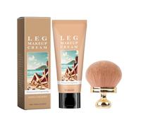 Leg Makeup Waterproof No Transfer,Leg Makeup Lotion With Brush,Body Scar Tattoo Cover Up,Long-Lasting Sweat-Proof Concealer,Leg Make up To Cover Veins & Tattoo, Body Coverage Perfector (Dark)