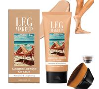 Leg Makeup Waterproof no Transfer with Brush,Tattoo Cover Up Makeup,Flawless Looking Bronze Long Lasting Skin Color Corrector Body Foundation,Medium Golw 100ML