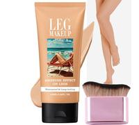 Leg Makeup With Brush Full Coverage Concealer,Leg Vein Cover up Makeup for Varicose Scar,Flawless Looking Legs, Water Resistant Transfer Proof 118 ML Medium Shades,Waterproof (With Brush)