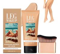Leg Makeup With Brush - Leg Full Coverage Concealer/Leg Veins Cover up Makeup for Varicose, Flawless Looking Legs, Water Resistant Transfer Proof (Natural, 02)