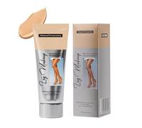 Leg Makeup With Brush Leg Veins Cover up Makeup for Scar Freckles and Imperfections,Natural-looking Glow Legs Water Resistant Transfer Proof (Beige)