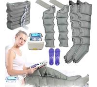 Leg Massager, 6/4 Cavity Lymphatic Drainage Massager, Electric Air Compression Massager Machine, Full Body Waist Arm Leg Relax Instrument, Relax Pain Relief, Adjustable Pressure (6 Cavity 2 arms