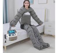 Leg Massager for Circulation and Pain Relief, 6/8 Cavity Pressotherapy Air Compression Leg Foot Massager, Full Body Waist Arm Leg Relax Instrument, Air Compression Boots, Grey