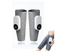 Leg Massager for Circulation and Pain Relief, Calf Air Compression Massager with Heat 3 Modes 3 Intensities, Cordless Rechargeable Leg Massager, Great Gift for Wife Parents Friends, Athlete (Grey)