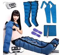 Leg Massager for Pain Relief and Circulation with Air Compression - Lymphatic Drainage Massager for Lipedema Treatment, Recovery Boots for Calf and Muscle Recovery(2 Leg+2 Arm+Waist C)