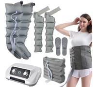 Leg Massager Pressotherapy Air Compression Calf Massager, Lymphedema Compression Macjines 6 | 8 Cavity Compression Boots Recovery System, Full Leg Wrap Pressure Machine (6 Chambers 2 Legs+2 Arms+