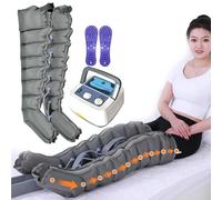Leg Massager Pressotherapy Air Compression Calf Massager, Lymphedema Compression Macjines 6 | 8 Cavity Compression Boots Recovery System, Full Leg Wrap Pressure Machine (8 Chambers 2 Legs)