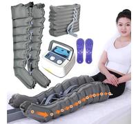 Leg Massager Pressotherapy Air Compression Calf Massager, Lymphedema Compression Macjines 6 | 8 Cavity Compression Boots Recovery System, Full Leg Wrap Pressure Machine (8 Chambers 2 Legs+1 Waist