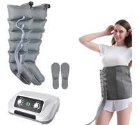 Leg Massager Pressotherapy Air Compression Calf Massager, Lymphedema Compression Macjines 6 | 8 Cavity Compression Boots Recovery System, Full Leg Wrap Pressure Machine (6 Chambers 2 Legs)