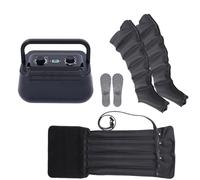 Leg Massager Pressotherapy and Lymphatic Drainage, Pressotherapy Full Body Recovery Boots Machine for Pain Muscle Relief Fast Recovery, 6 Cavity Electric Air Compression Massager (Black 2 Le